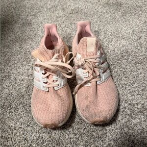 Adidas Pink and White Sneakers